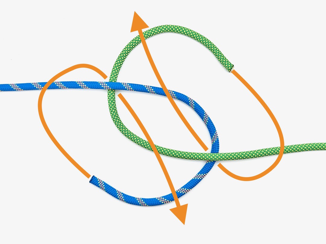 Step 3 of tying the Ashley's Bend knot - detailed visual instruction