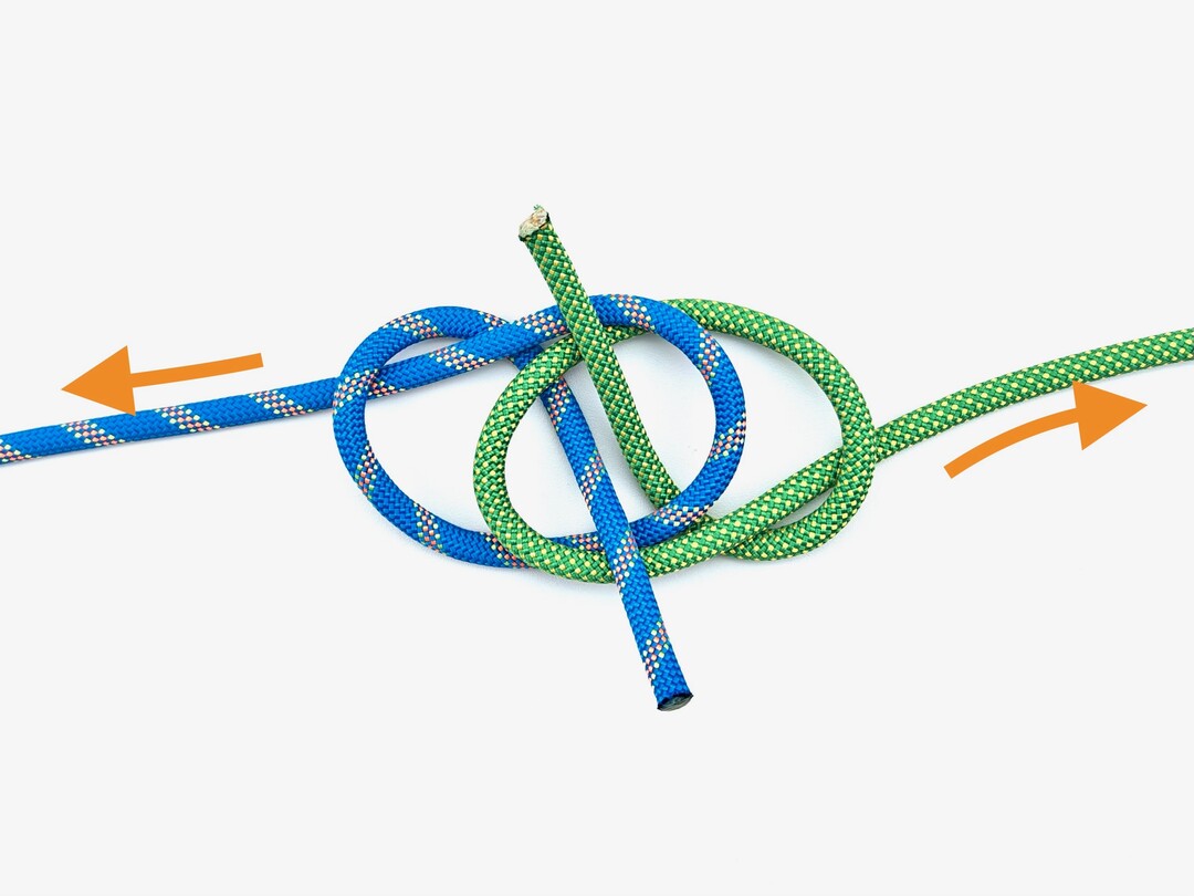 Step 4 of tying the Ashley's Bend knot - detailed visual instruction