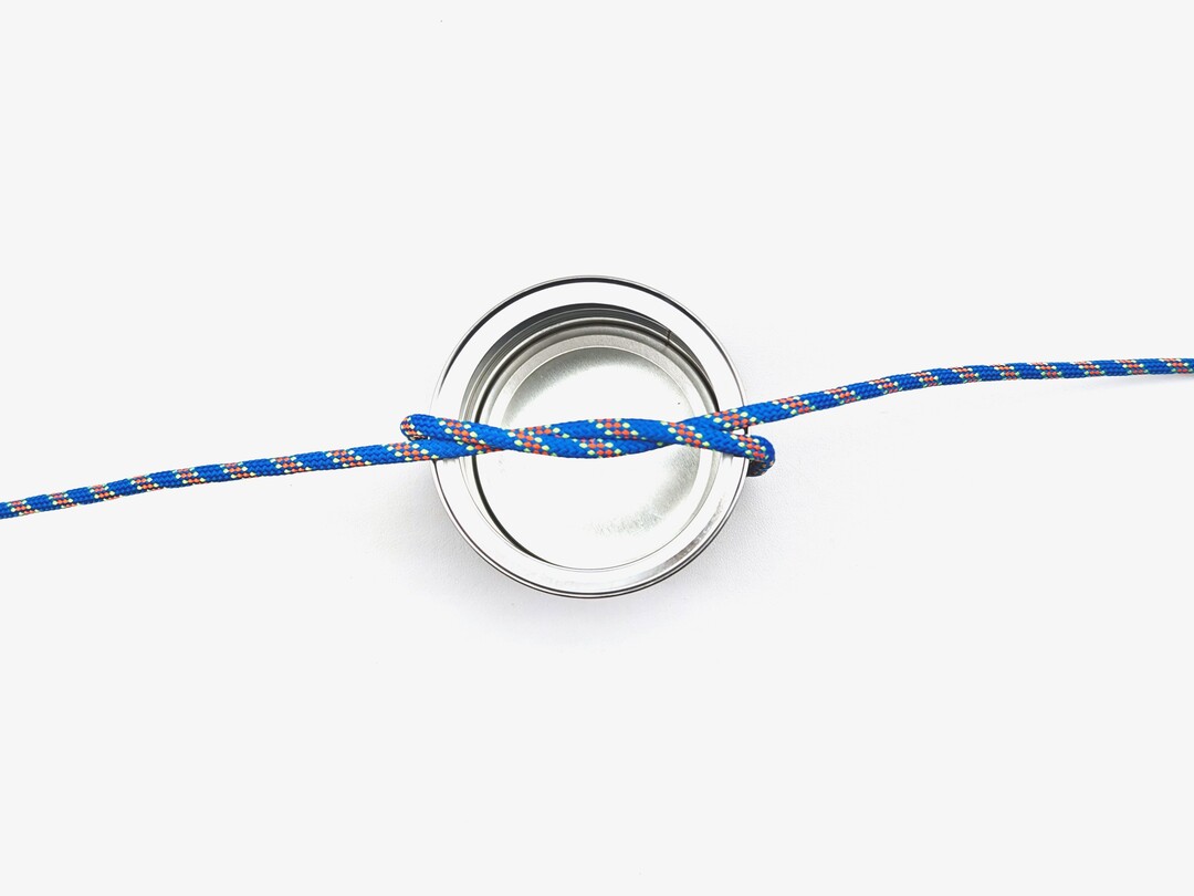 Step 3 of tying the Barrel Hitch knot - detailed visual instruction