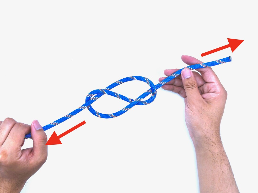 Step 5 of tying the Figure Eight knot - detailed visual instruction