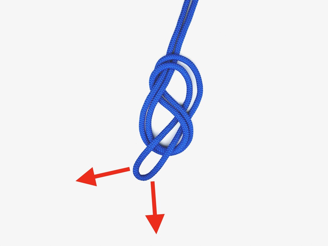 Step 3 of tying the Figure-Eight Loop knot - detailed visual instruction