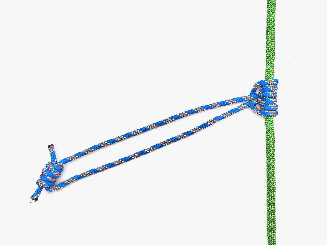 Step 6 of tying the Prusik Knot knot - detailed visual instruction