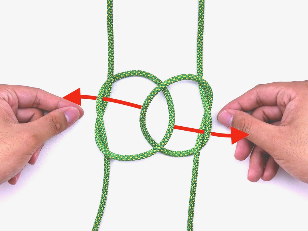 Step 10 of tying the Sailor's Cross knot - detailed visual instruction