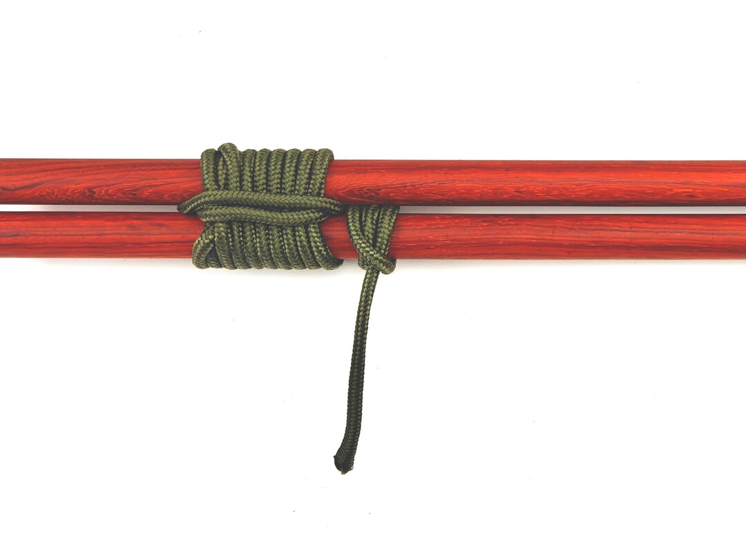 Step 10 of tying the Shear Lashing knot - detailed visual instruction