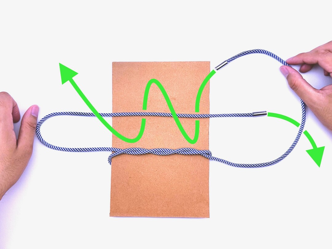 Step 5 of tying the Surgeon’s Knot with Second Tuck knot - detailed visual instruction