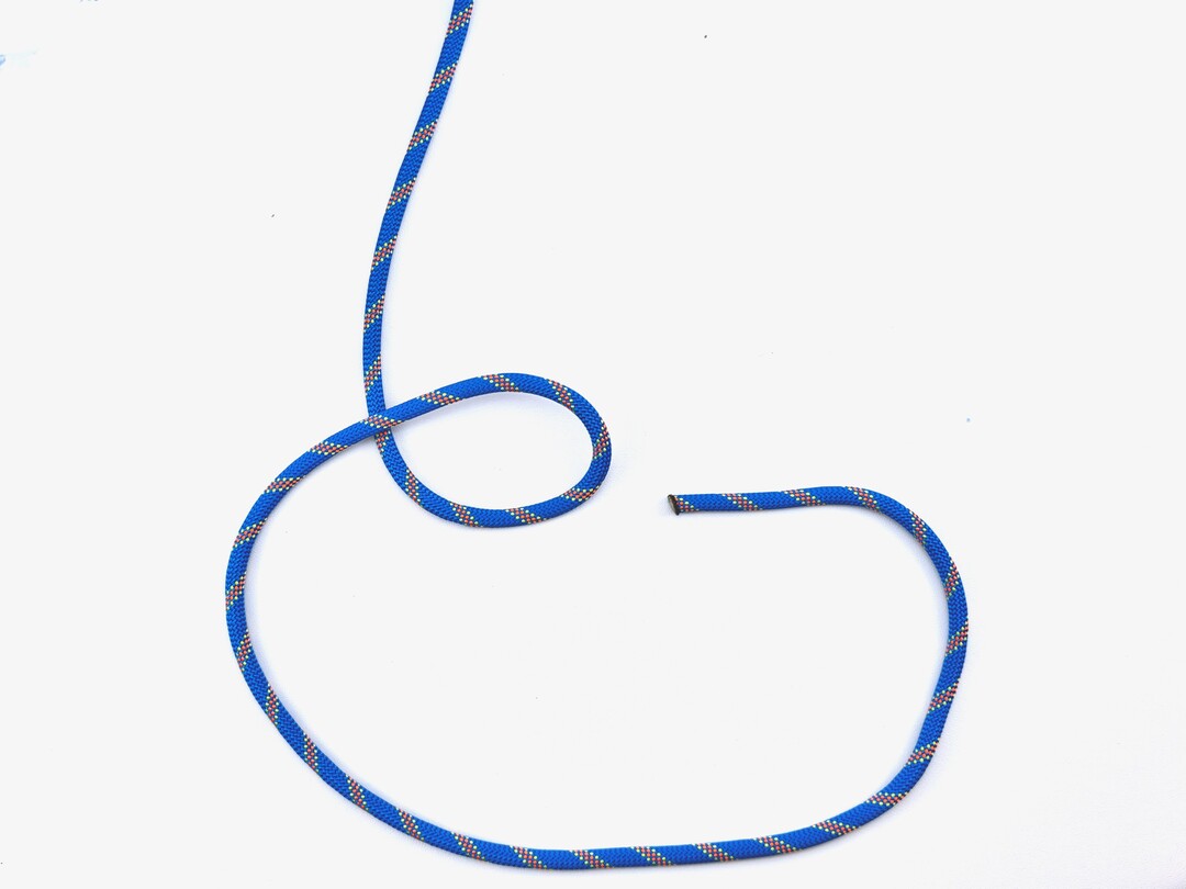 Step 2 of tying the Water Bowline knot - detailed visual instruction